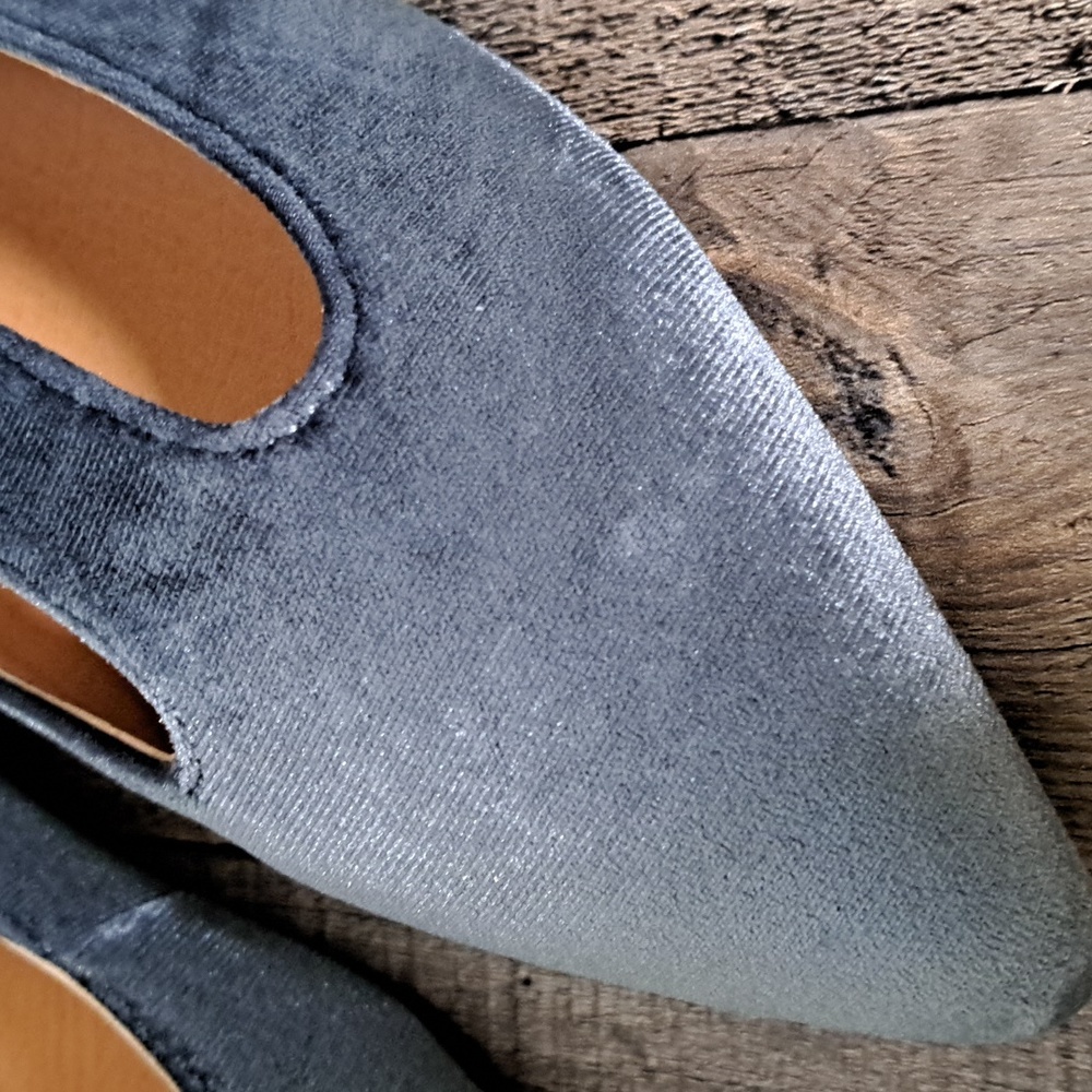 Yoki Shoes Urban Velvet Lace Up Flats Gray - Picture 3 of 11